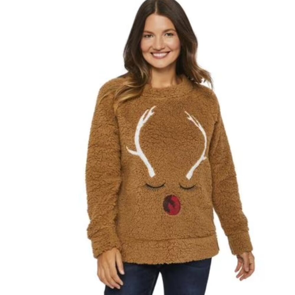 Embellished Sherpa Top with tag.